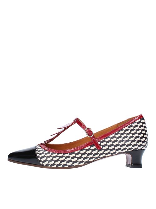 Décolleté HETUSE CHIE MIHARA in pelle stampa geometrica effetto vinile CHIE MIHARA | HETUSENERO